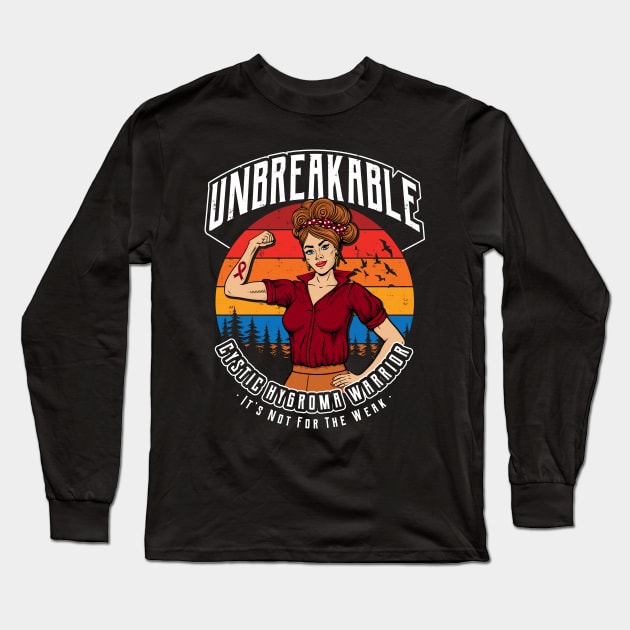 Unbreakable Cystic Hygroma Warrior Long Sleeve T-Shirt by yaros